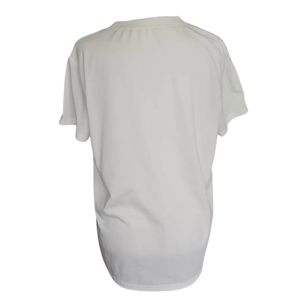 White Graphic Tee with Sun and Moon Design - Picture 2 of 6